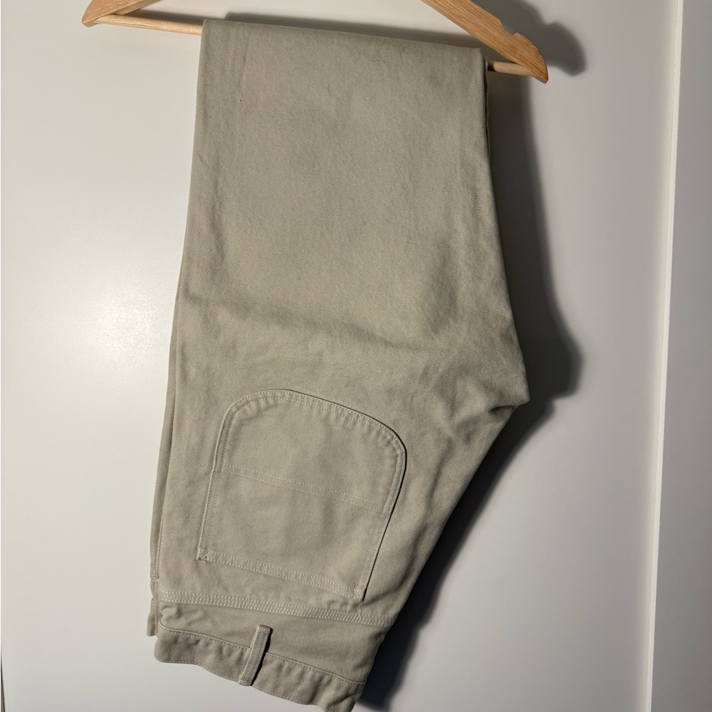 Buck Mason Light Khaki Straight Fit Heavy Cotton Twill Pants